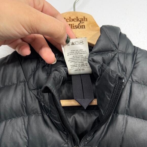 Patagonia Women's Down Sweater Puffer Jacket Black Coat SZ SMALL Winter EUC - Picture 9 of 9